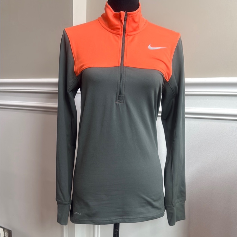 Nike Bright Orange and Dark Gray Pullover